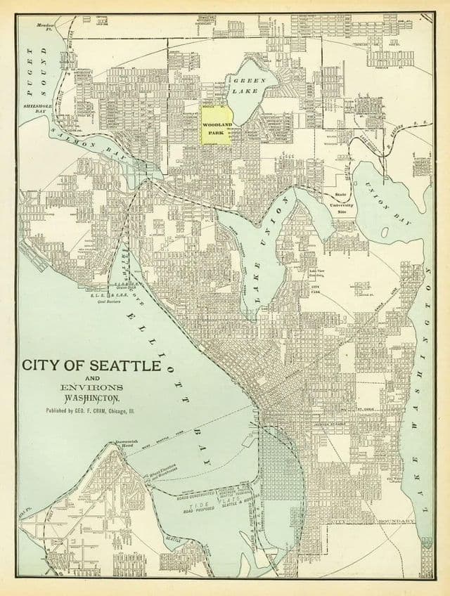Mapa historyczna Seattle