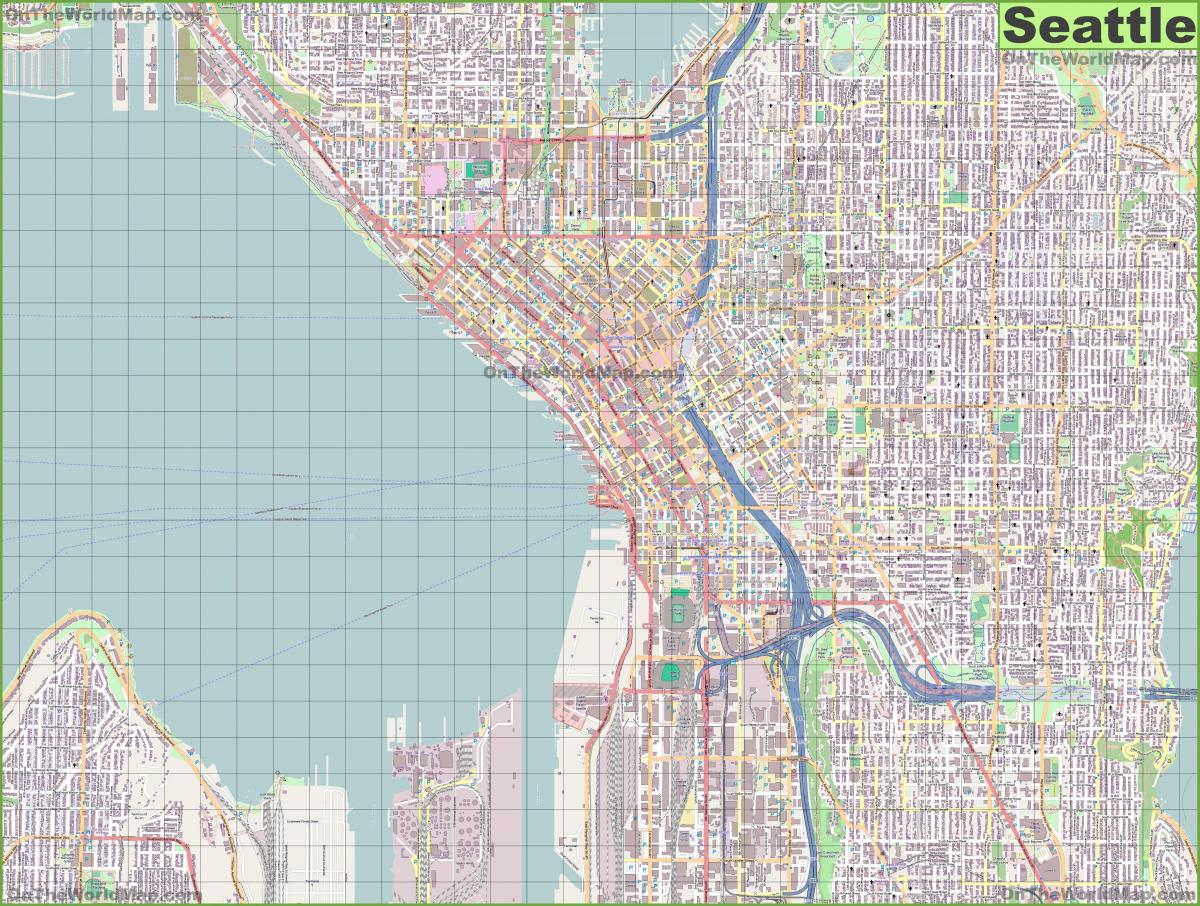 Mapa ulic Seattle